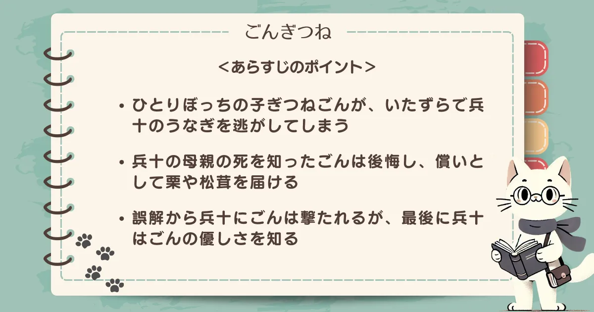 「ごんぎつね」あらすじのポイント