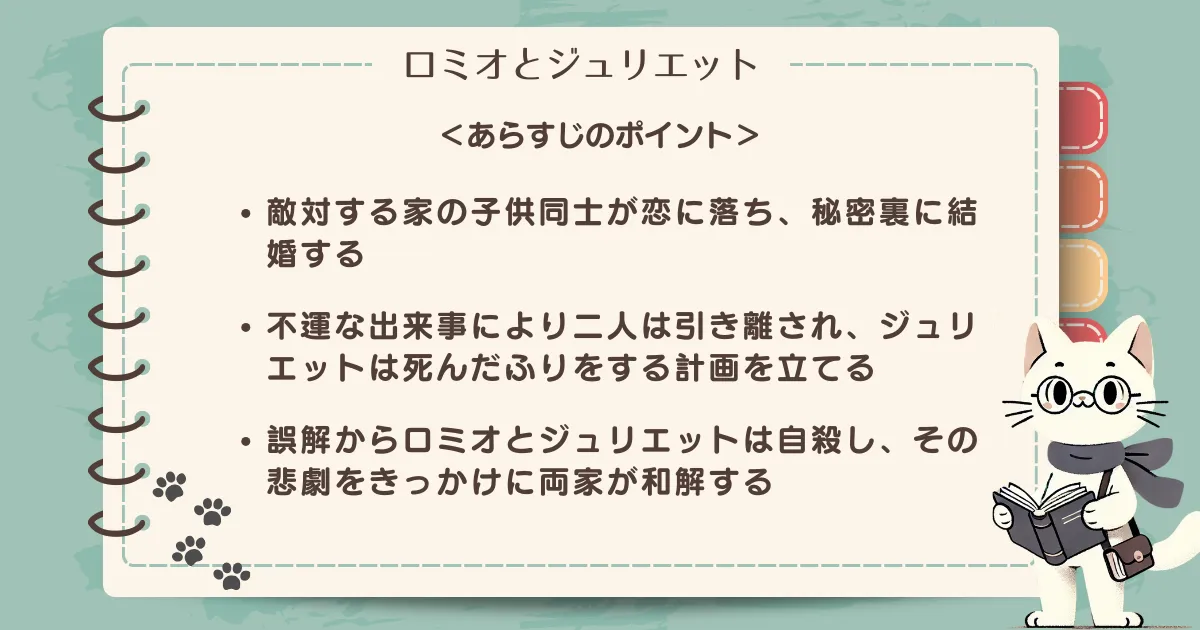 「ロミオとジュリエット」あらすじのポイント